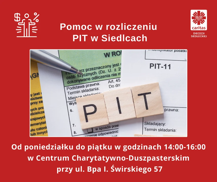 Siedlce: Z pomocą Caritas rozliczysz PIT - Zdjęcie główne