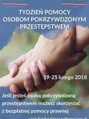 Tydzień Pomocy Osobom Pokrzywdzonym Przestępstwem - Zdjęcie główne