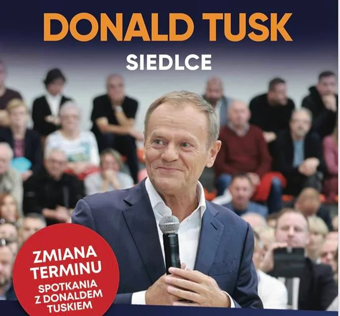 Zmiana terminu spotkania z Tuskiem w Siedlcach - Zdjęcie główne