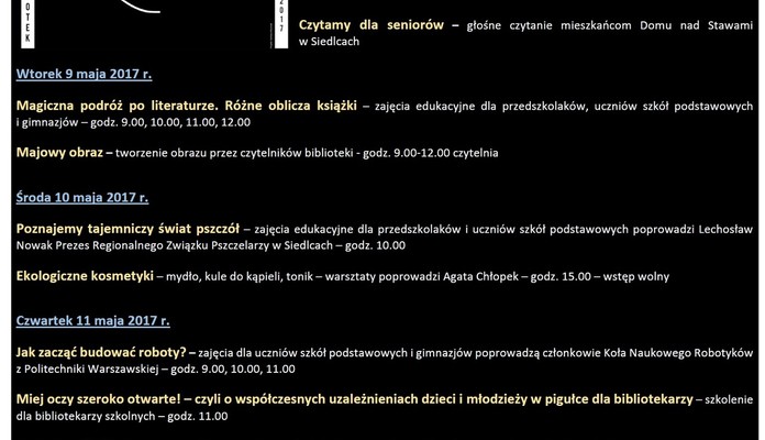 XIV Ogólnopolski Tydzień Bibliotek w Bibliotece Pedagogicznej w Siedlcach - Zdjęcie główne