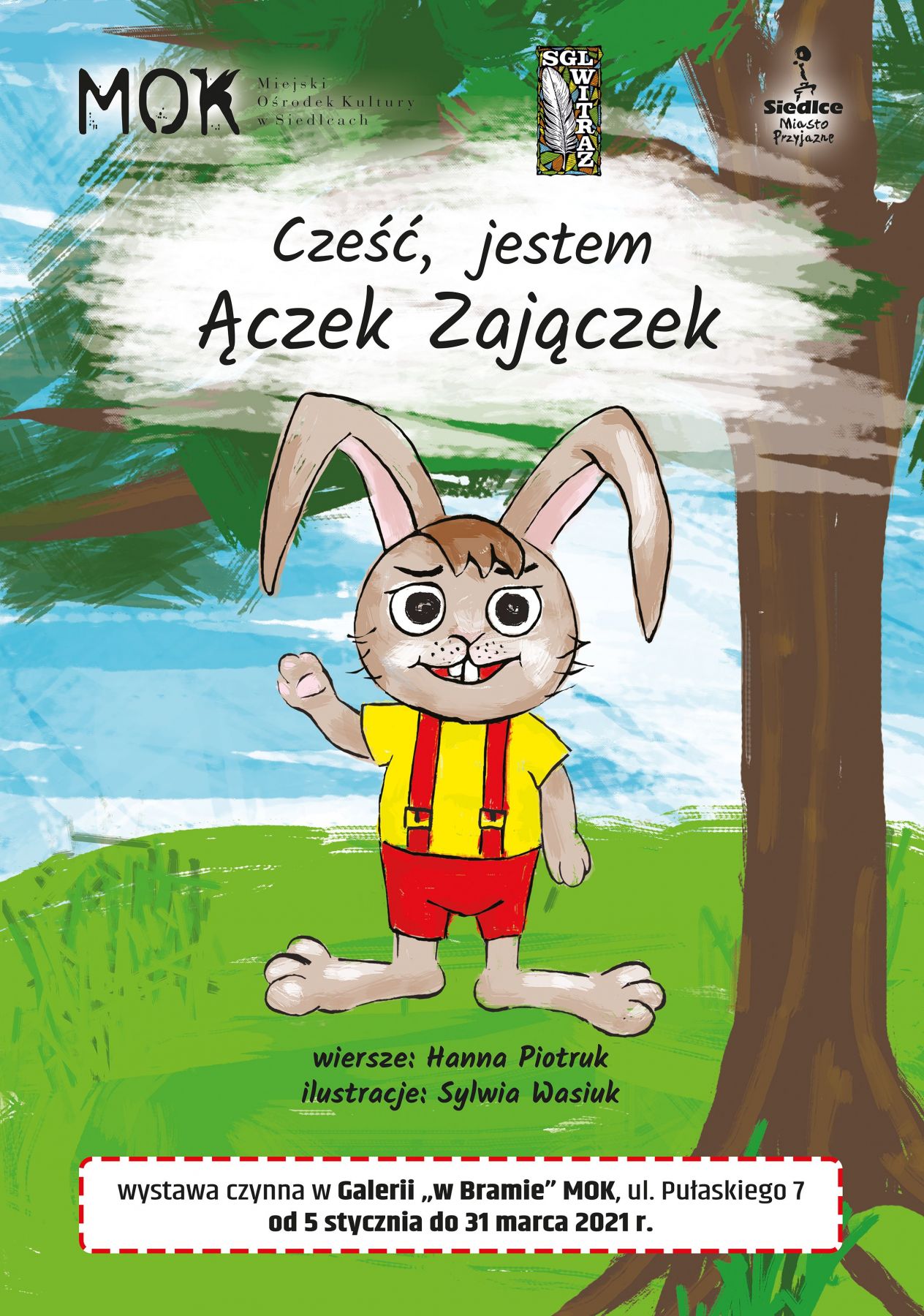 "Cześć, jestem Ączek Zajączek". Wystawa ilustracji Sylwii Wasiuk z wierszami Hanny Piotruk - Zdjęcie główne