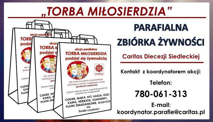 "Torba Miłosierdzia" dla najbardziej potrzebujących rodzin w diecezji siedleckiej - Zdjęcie główne