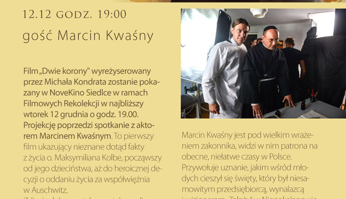 Filmowe Rekolekcje: Spotkanie z aktorem Marcinem Kwaśnym - Zdjęcie główne