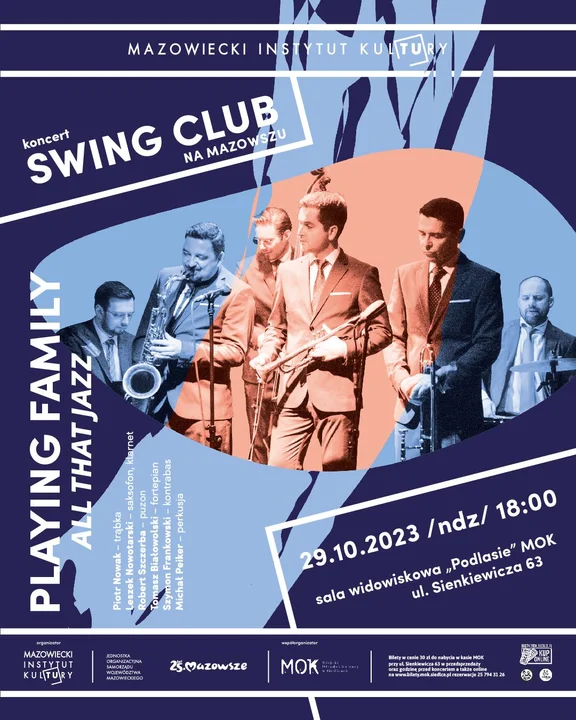 Playing Family zagra koncert w ramach cyklu Swing na Mazowszu - Zdjęcie główne