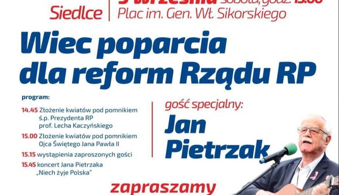 Wiec poparcia dla reform Rządu RP - Zdjęcie główne