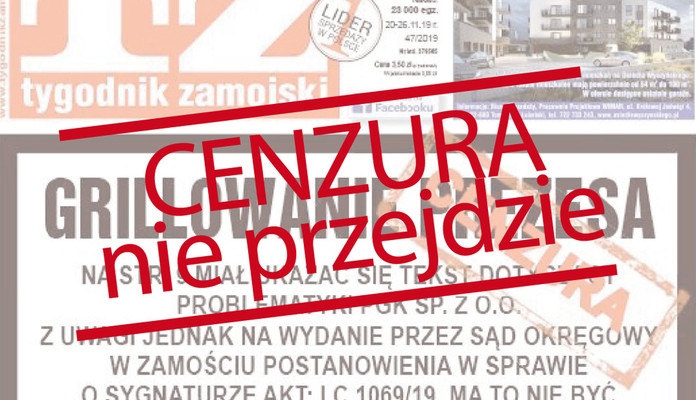 Cenzura nie przejdzie! Publikujemy zakazane teksty Tygodnika Zamojskiego. W geście solidarności - Zdjęcie główne