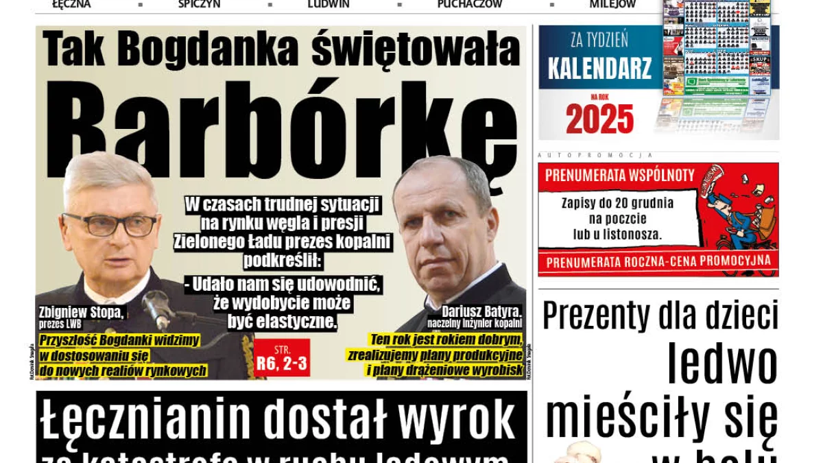 Najnowsze wydanie Wspólnoty Łęczyńskiej (10 grudnia 2024r) - Zdjęcie główne