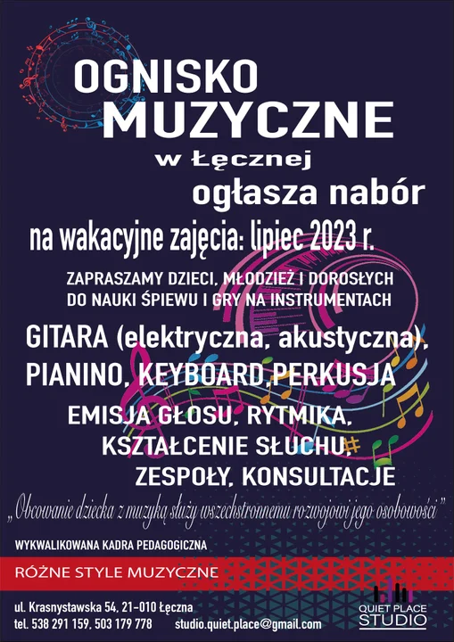 Nauka śpiewu i gry na instrumentach. Ognisko muzyczne w Łęcznej zaprasza - Zdjęcie główne