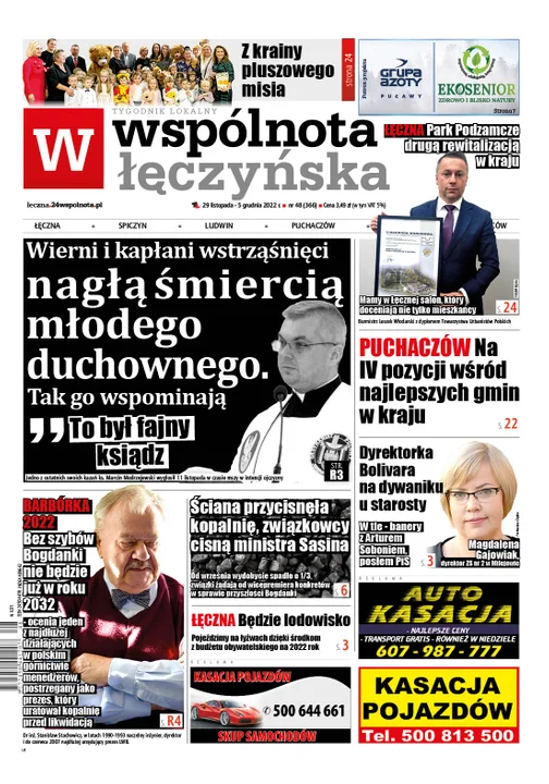 Najnowszy numer Wspólnoty Łęczyńskiej (29 listopada 2022) - Zdjęcie główne