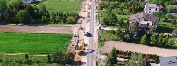 Remont trasy z Łęcznej do Biskupic (wideo z drona) - Zdjęcie główne