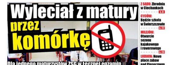 Matura zawalona przez komórkę - Zdjęcie główne