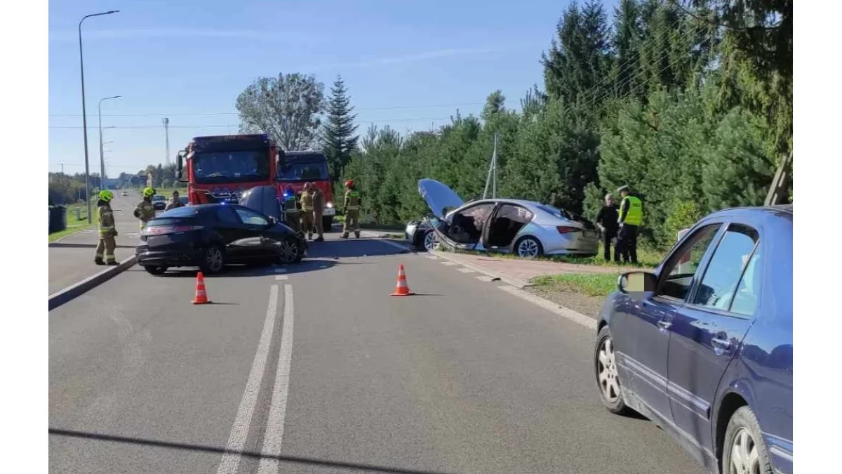 Powiat łęczyński: Honda wjechała w Skodę. Dwie osoby w szpitalach - Zdjęcie główne