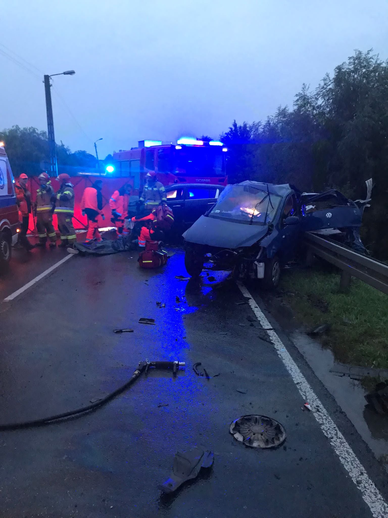 Łęczna: Wypadek na moście lubelskim. Zginął 19-latek - Zdjęcie główne