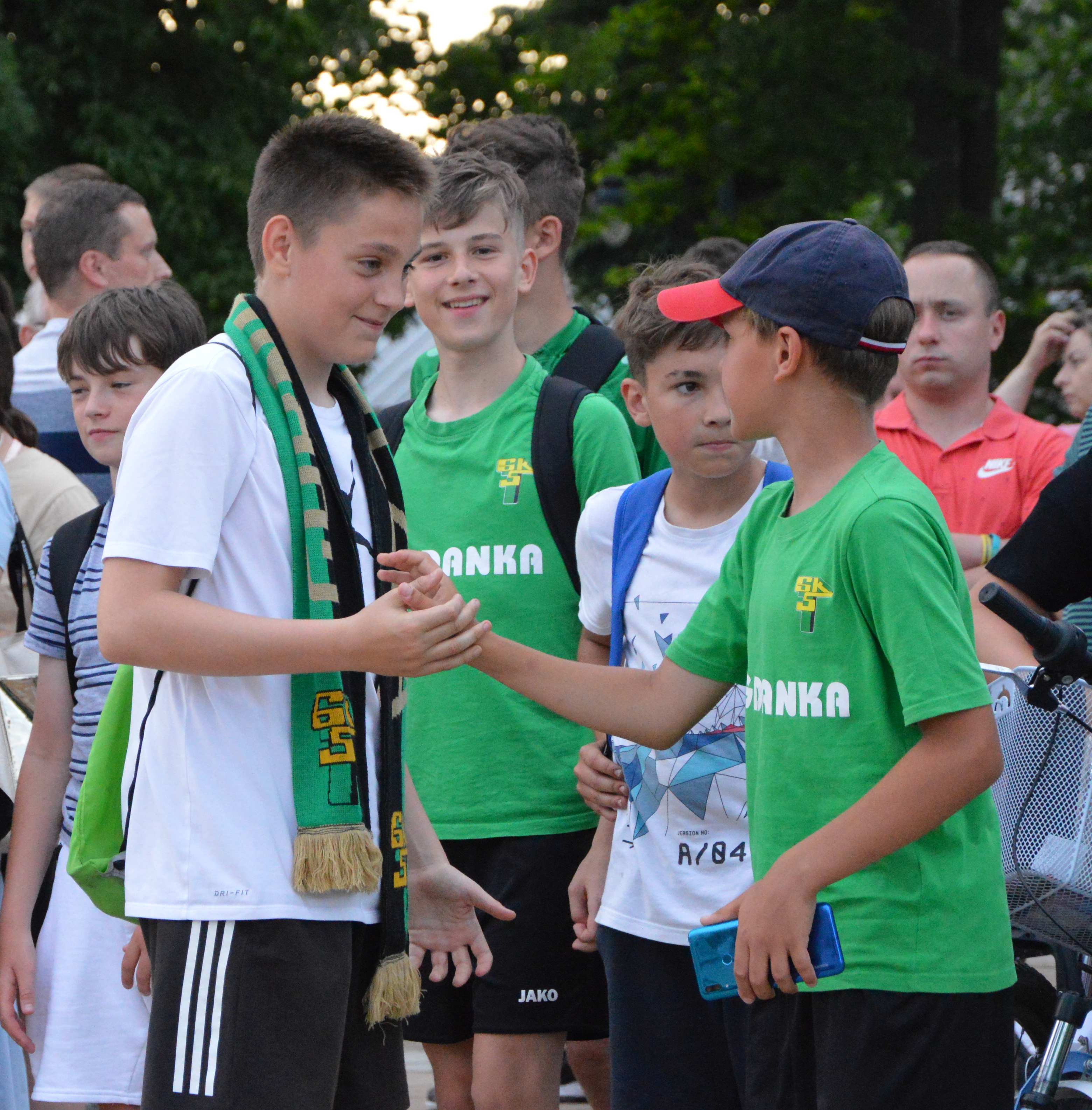 Na fecie nie mogło zabraknąć najmłodszych kibiców Górnika