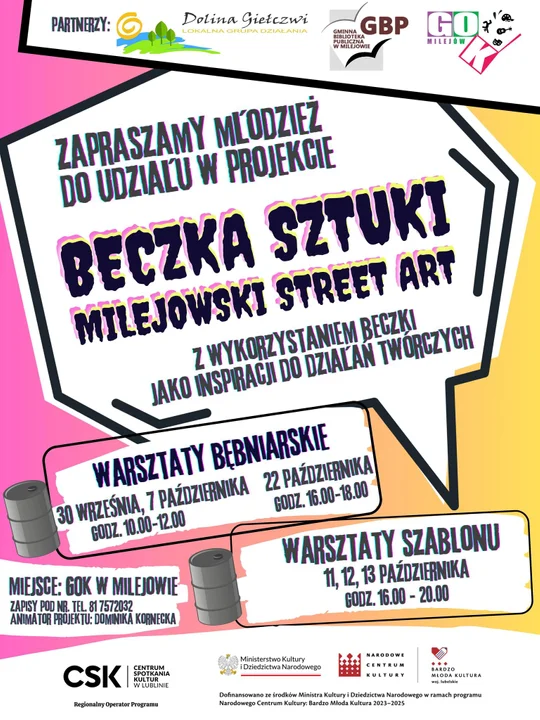 Gmina Milejów. Czy metalowa beczka może inspirować? Młodzież może s ię o tym przekonać już w sobotę! - Zdjęcie główne