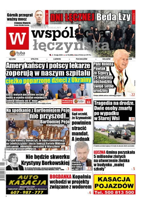 Najnowszy numer Wspólnoty Łęczyńskiej (2 maja 2023r) - Zdjęcie główne