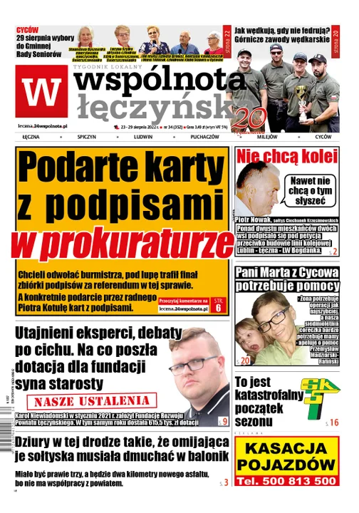 Najnowszy numer Wspólnoty Łęczyńskiej (23 sierpnia 2022) - Zdjęcie główne