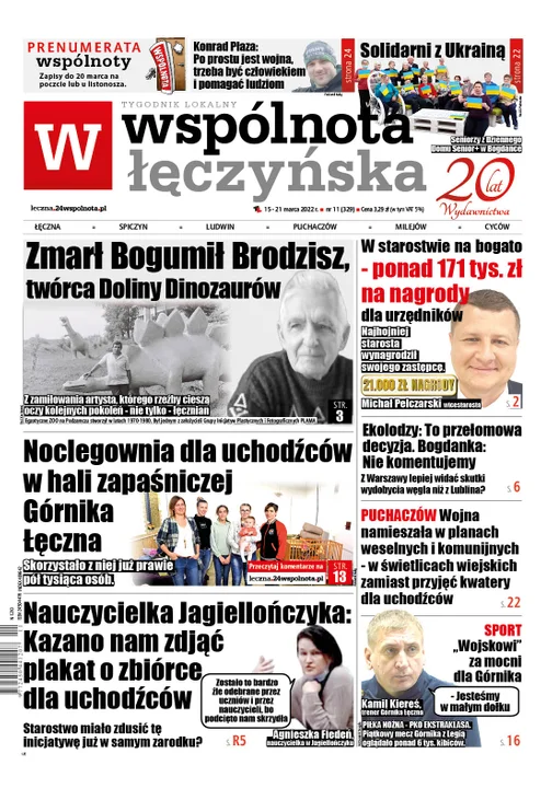 Najnowszy numer Wspólnoty Łęczyńskiej ( 15 marca 2022) - Zdjęcie główne