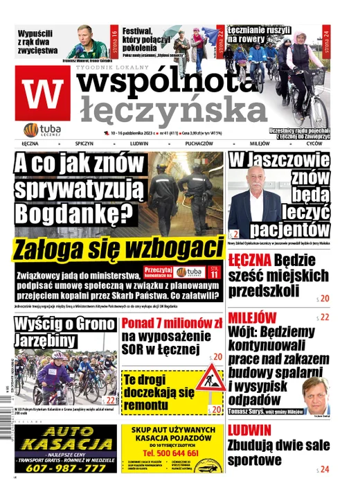 Najnowszy numer Wspólnoty Łęczyńskiej (10 października 2023 r.) - Zdjęcie główne