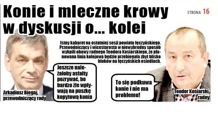  Co mają konie i mleczne krowy do kolei? Kabaret na sesji w powiecie - Zdjęcie główne