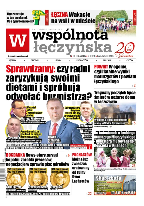 Najnowszy numer Wspólnoty Łęczyńskiej (12 lipca 2022) - Zdjęcie główne