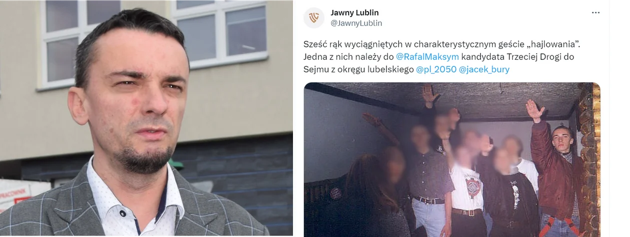 Kłopotliwe zdjęcie sprzed lat. Kandydat Polski 2050 przeprasza za hitlerowski gest - Zdjęcie główne
