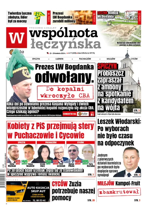 Najnowsze wydanie Wspólnoty Łęczyńskiej 23 kwietnia 2024r - Zdjęcie główne