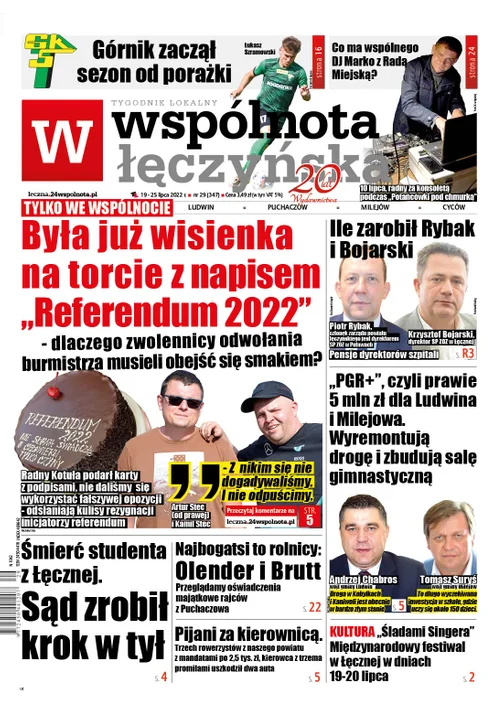 Najnowszy numer Wspólnoty Łęczyńskiej (19 lipca 2022) - Zdjęcie główne