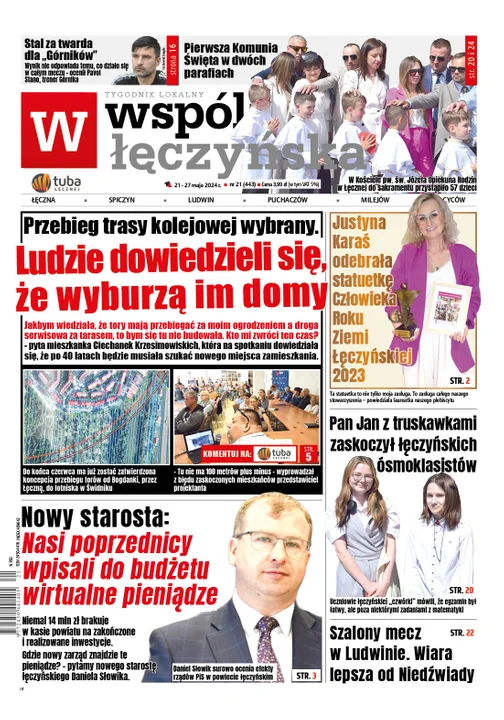 Najnowsze wydanie Wspólnoty Łęczyńskiej  21 maja 2024r - Zdjęcie główne