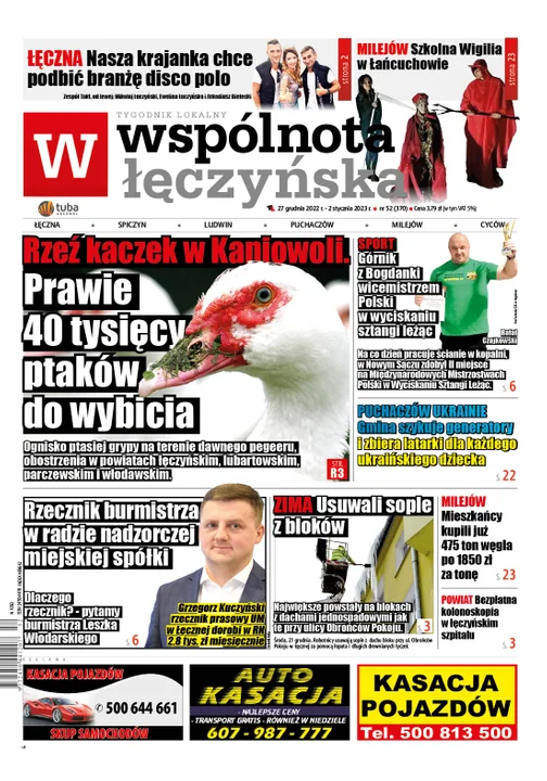 Najnowszy numer Wspólnoty Łęczyńskiej (27 grudnia 2022) - Zdjęcie główne