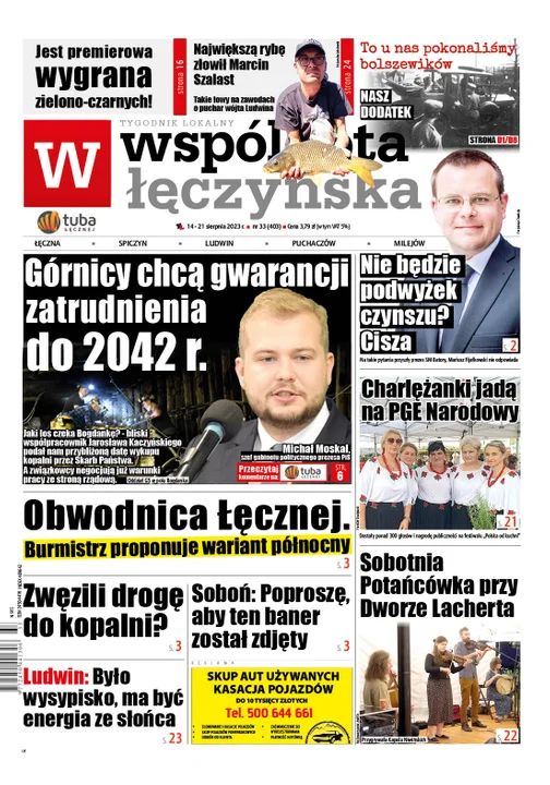 Najnowszy numer Wspólnoty Łęczyńskiej (14 sierpnia 2023r) - Zdjęcie główne