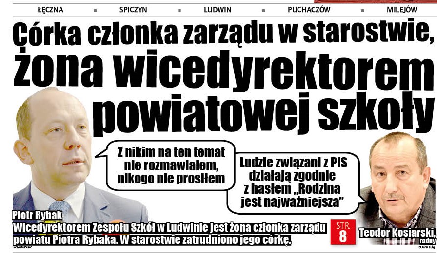  Córka członka zarządu w starostwie, żona wicedyrektorem powiatowej szkoły - Zdjęcie główne