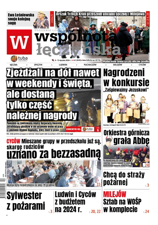 Najnowsze wydanie Wspólnoty Łęczyńskiej 9 stycznia 2024 r - Zdjęcie główne