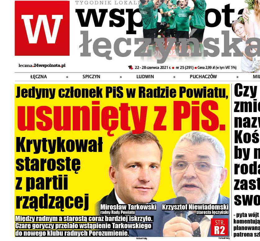  Jedyny członek PiS w Radzie Powiatu Łęczyńskiego, usunięty z PiS. Krytykował starostę z tej partii - Zdjęcie główne