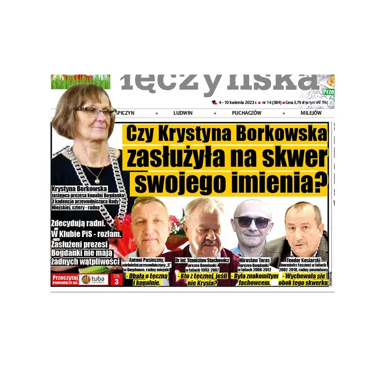 Łęczna: Czy Krystyna Borkowska zasłużyła na skwer swojego imienia? - Zdjęcie główne