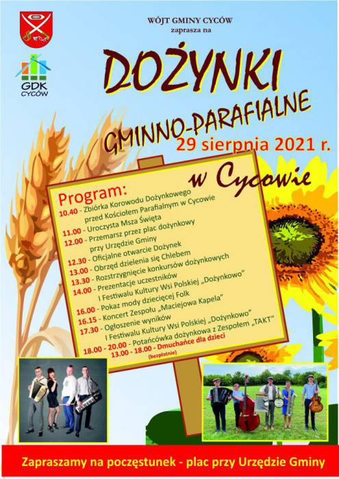  W niedzielę dożynki w Cycowie (PROGRAM) - Zdjęcie główne