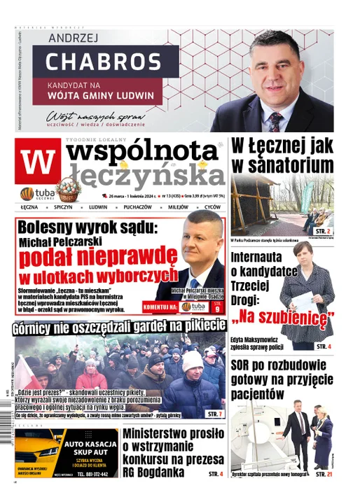 Najnowsze wydanie Wspólnoty Łęczyńskiej 26 marca 2024r - Zdjęcie główne
