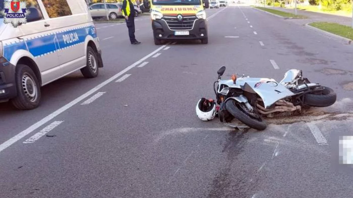 Zamość: Seniorka za kierownicą spowodowała wypadek. Motocyklista w szpitalu - Zdjęcie główne